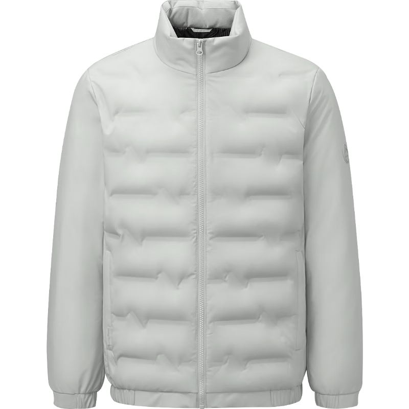 海澜之家（HLA）羽绒服男25新曾舜晞同款秀场同款保暖外套冬 灰白1M L 175/92A 推荐140-160斤