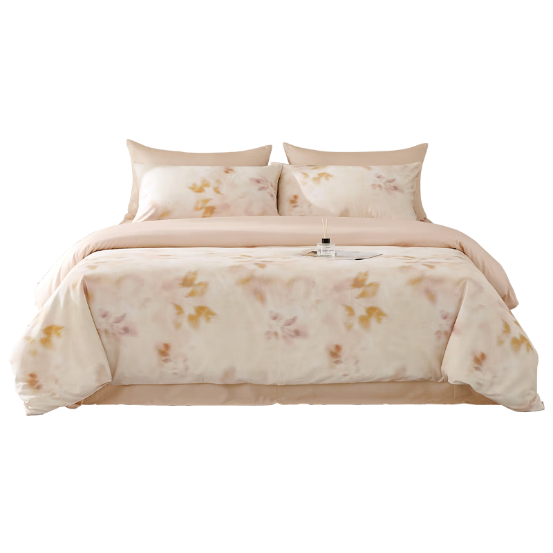 博洋家纺棉天丝四件套轻奢套件床上用品被套床单被罩1.8米床宛秋