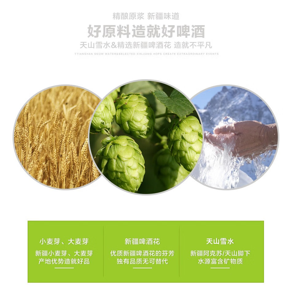 吐鲁克啤酒精酿啤酒酱香白啤500ml瓶装 厂家直发 一箱（12瓶）