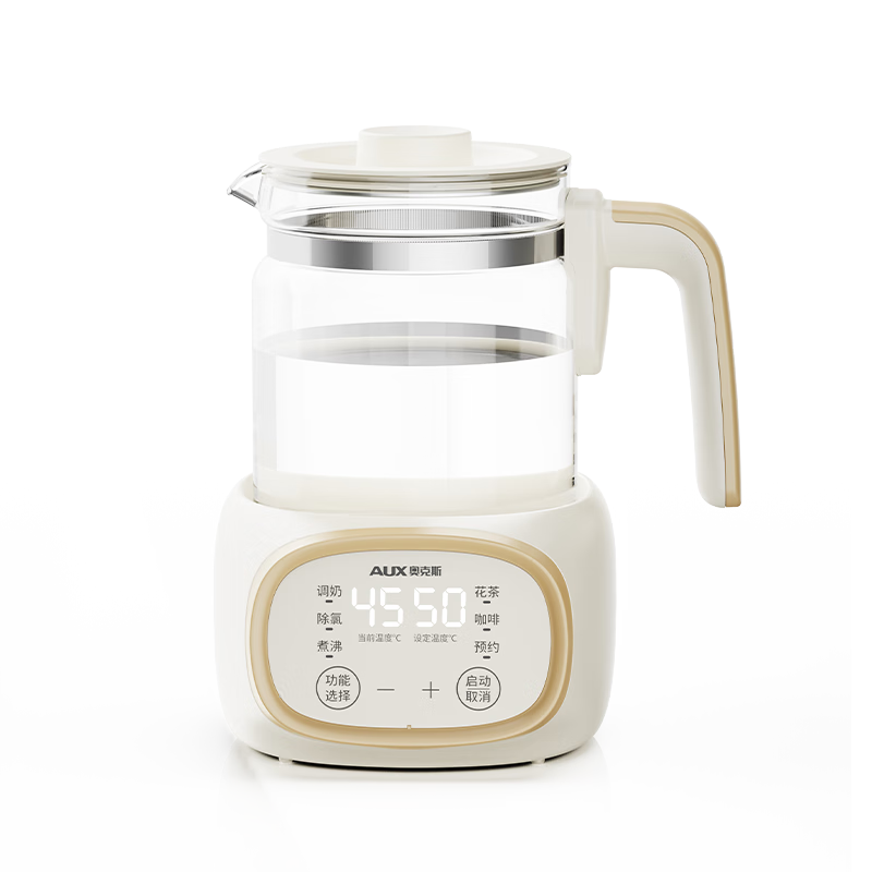 奥克斯恒温壶婴儿调奶器冲泡奶保温暖奶器玻璃烧水壶1.3L