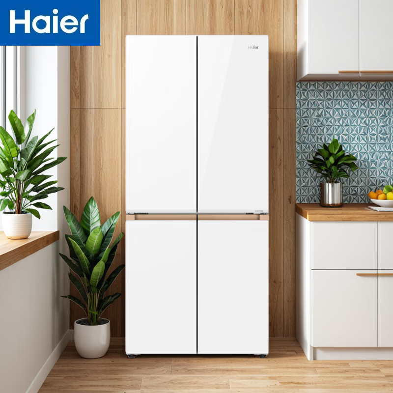 海尔（Haier）海尔509升麦浪全空间保鲜冰箱  海尔 麦浪全空间保鲜零嵌入式冰箱 BCD-509WGHTD1BY6U1(白)