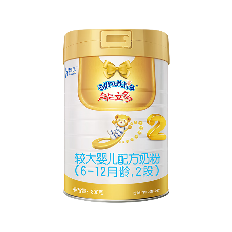 澳優(yōu)（Ausnutria）能立多嬰幼兒配方奶粉 2段800g*6罐【25年3月】