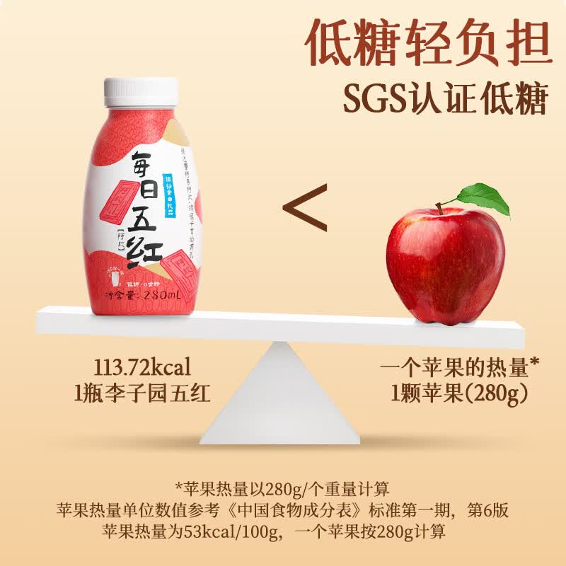 李子园每日五黑五红植物蛋白饮品低糖280ml整箱送礼黑五 每日五红280ml*8瓶