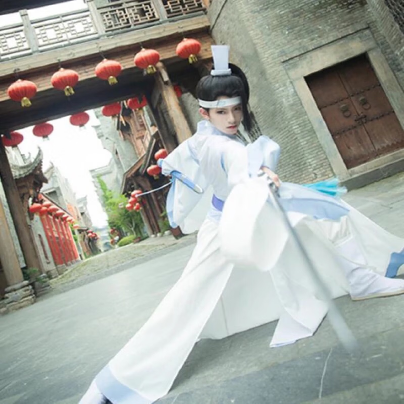 班达熊蓝忘机cos服魔i道祖师周边全套蓝思追cos蓝家弟子cosplay角色