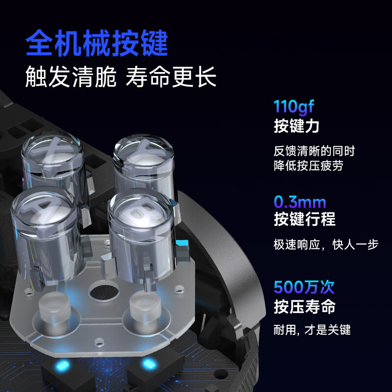 EasySMX流星D10无线游戏手柄双切扳机Switch蓝牙TMR摇杆FPS游戏PC安卓苹果手游手机电脑Steam双影奇境 【雾隐黑】标配底座+摇杆帽+收纳包