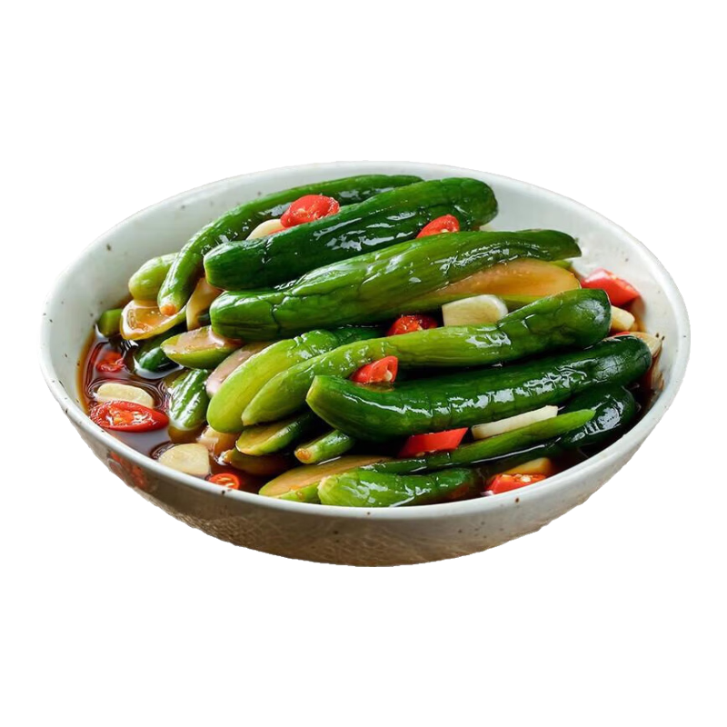 崔奶奶延邊泡菜朝鮮族咸菜腌黃瓜醬小黃瓜醬菜下飯酸甜脆韓國泡菜蔬菜 酸甜黃瓜400g+美人椒200g+蔥350g