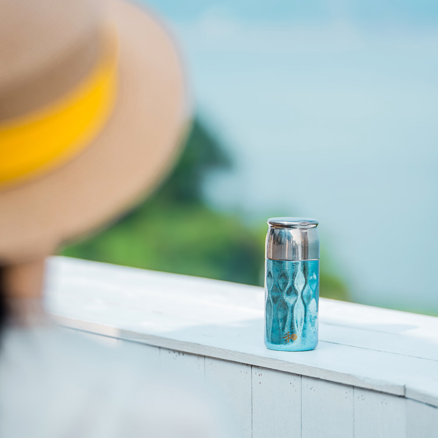 禾器钛杯纯钛保温杯保冷高档闷茶杯茶水分离养生泡茶商务办公礼品钛杯定制 穹晶蓝290ml