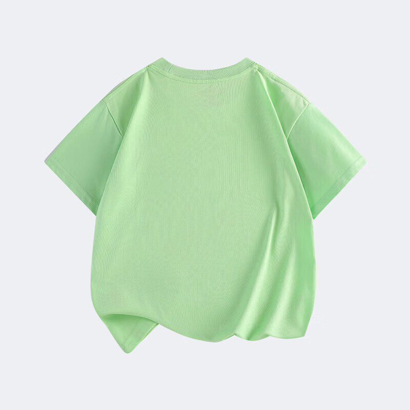 大嘴猴(paul frank)童装短袖T恤2025夏款中大童舒适透气印花纯棉时尚男女童夏季上衣 048F黑色 110