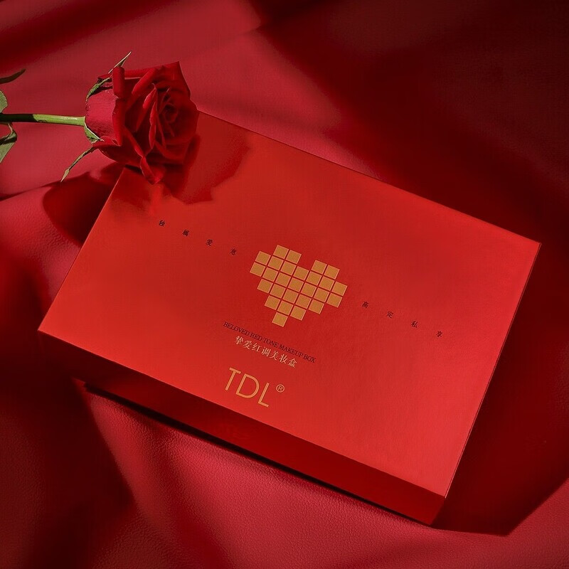 TDL口红套盒彩妆三件套气垫唇釉香水套装情人节礼物女友礼盒装 高端三件套