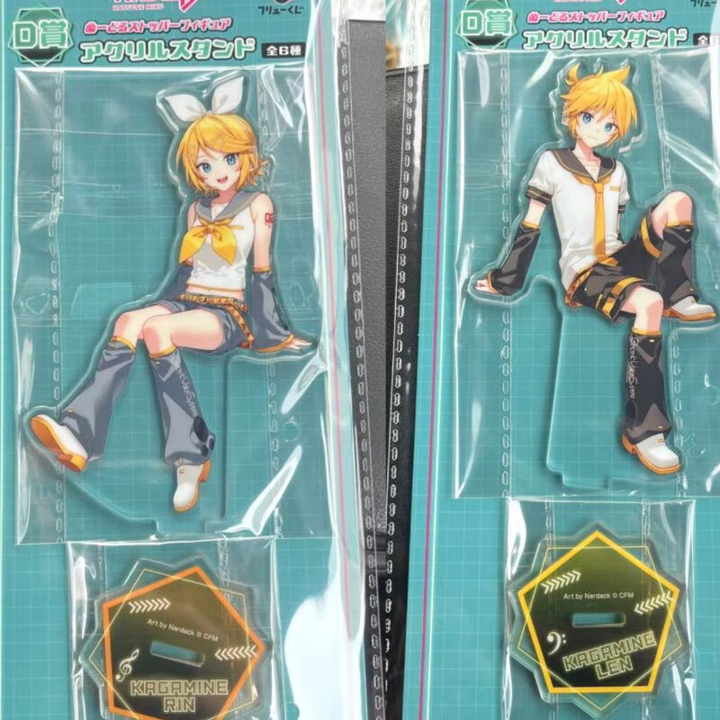 华可镜音铃周边立牌双子高颜值镜音连初音未来摆件镜二次元动漫卡通 俩款打包我都要 10cm