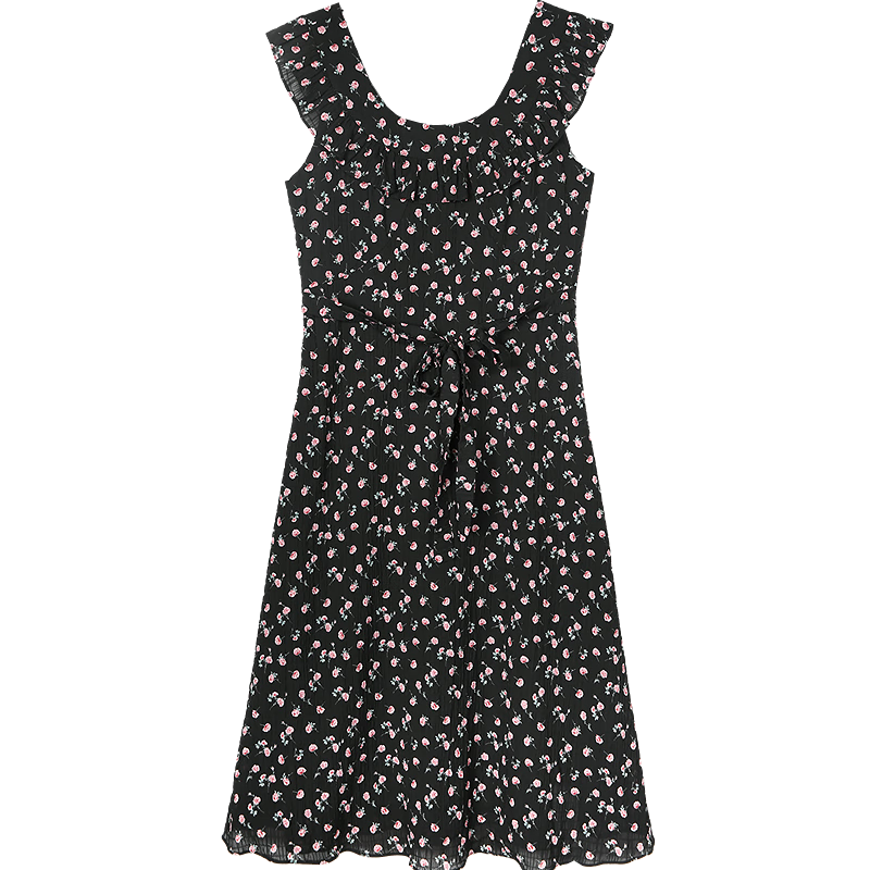 ��ͼbetuŮװ2025�ļ��¿�����ȹ���������黨С����ɳ̲ȹ��2506T47 ��ɫ M