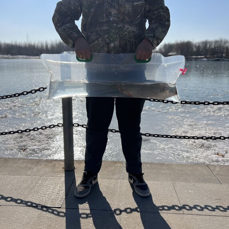 活鱼氧气袋装鱼袋鱼虾海鲜充氧运输袋手提充氧袋便携礼品袋加厚 54丝