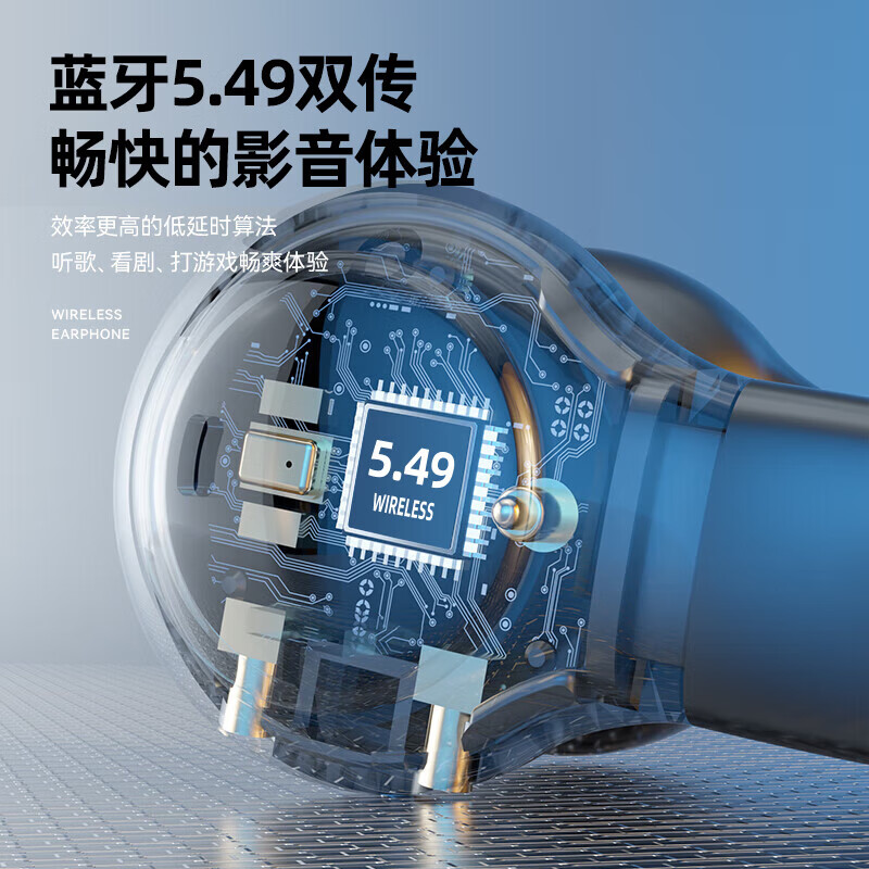 知光者【2025最新款丨HIFI全景音】骨传导概念蓝牙耳机耳夹式不入耳超长续航大容量运动跑步骑车高音质 白色【柏林之声丨HIFI音效】