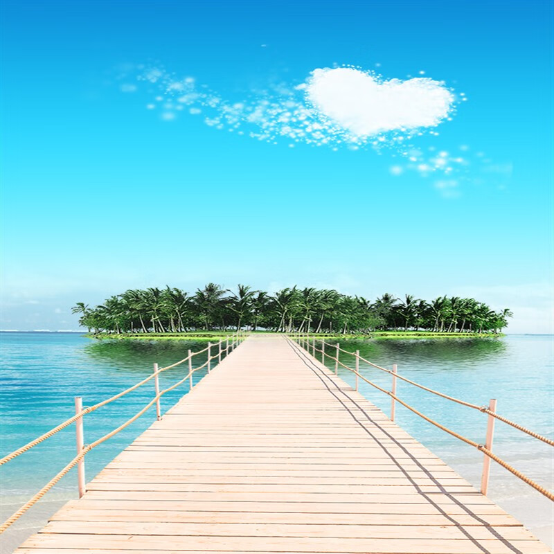 绿野客山水风景背景布 快手抖音新直播背景布立体主播墙3d山水风景