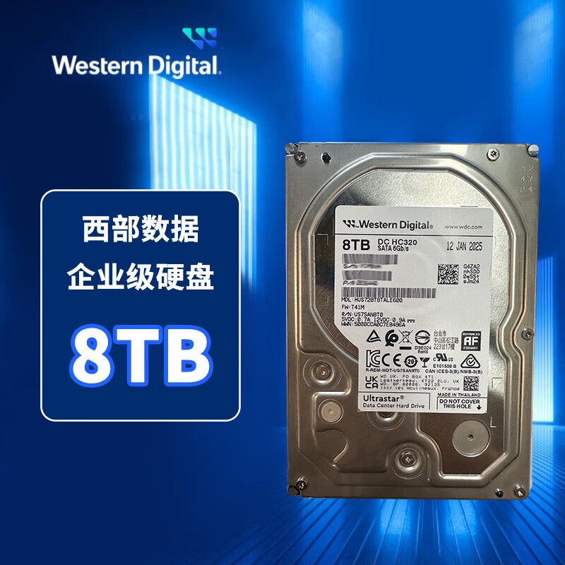 �������ݣ�WD��HUS728T8TALE600 8TB��ҵ��Ӳ�� 3.5Ӣ��SATA7200ת256MB