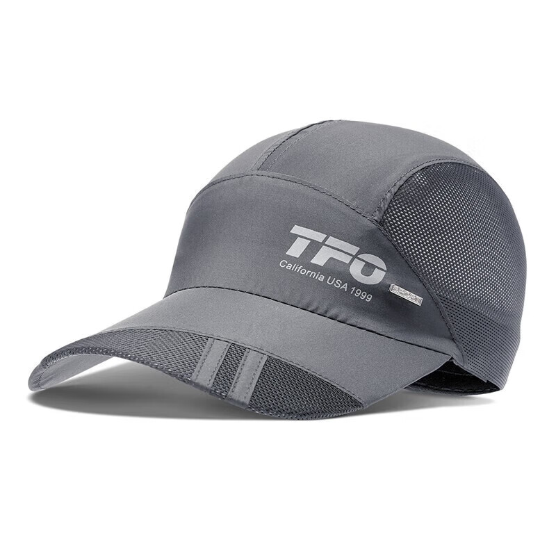 TFO 赛事级速干棒球帽 舒适透气运动鸭舌帽遮阳帽子B2302184 深灰色