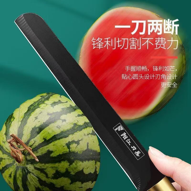溥畔不锈钢水果刀锋利商用瓜果刀多用刀家用切西瓜可磨刀加长款切瓜刀