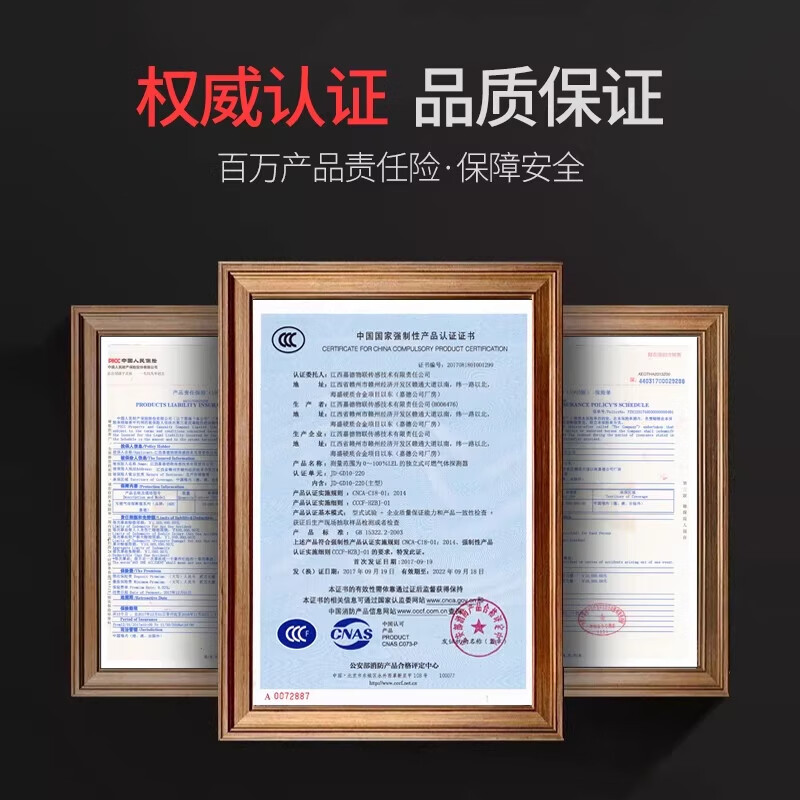 立可安燃气报警器天然气厨房家用商用煤气罐液化气丙烷自动切断阀3C认证 3C认证 燃气报警器（甲烷，天然气）