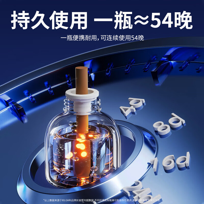 XILGARI基孔肯雅热电蚊香液驱蚊灭蚊器智能定时蚊香液防蚊驱蚊液4瓶1器