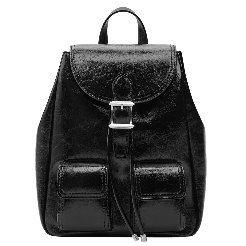 CHARLES&KEITH��������Ƥ��Լͨ��˫�������������Ů��CK2-60160240 Noir��ɫ M 255Ԫ