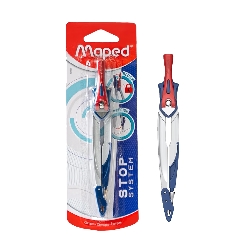 馬培德(Maped)智能鎖定繪圖圓規 初高中考試鎖距圓規 小學(xué)生制圖繪圖學(xué)習工具 019600CH鉛芯款【簡(jiǎn)易卡裝】
