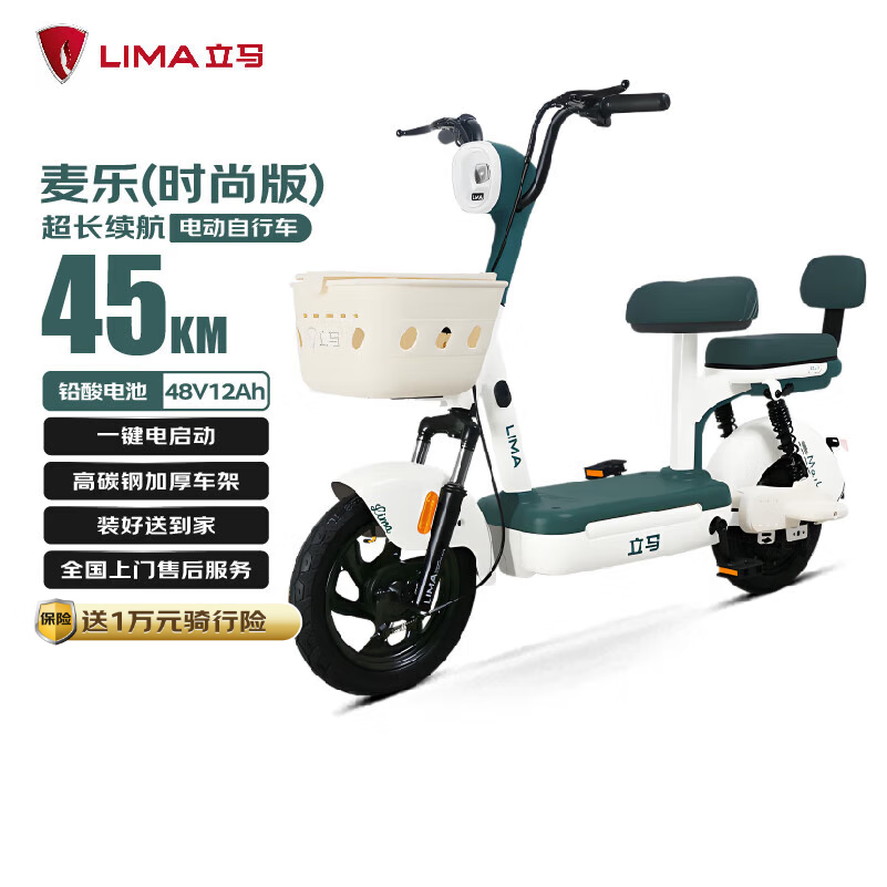 �������¿����ʱ�е綯�� 48V12AhǦ��������45KM������ ������ƿ��̤�峵 ��˹��