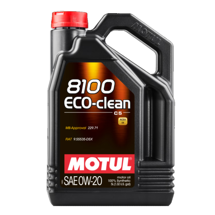 摩特（MOTUL）(MOTUL) 全合成汽車(chē)機油8100 ECO-CLEAN 0W-20 SP 5L/桶 歐洲進(jìn)口
