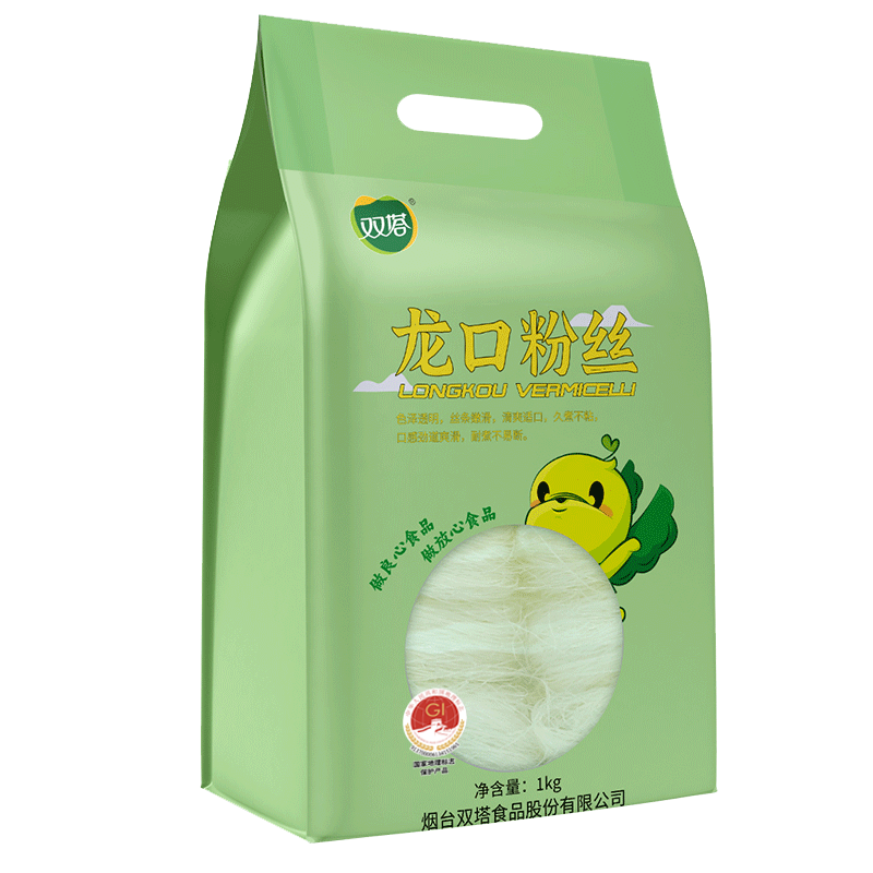 双塔粉丝正宗龙口粉丝1000g粉条凉拌水晶粉烧烤火锅食材南北干货
