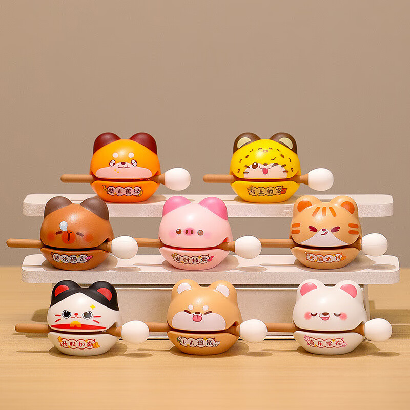 紅笙解壓小木魚(yú)辦公室工位招財(cái)桌面擺件生日春節(jié)新年禮物女小眾禮品 柴柴木魚(yú)【XR退散】