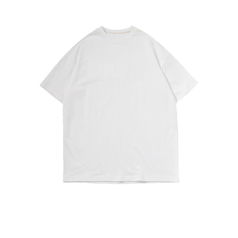 菲尼东爵diy定制情侣装款刺绣短袖t恤设计休闲宽松班服潮流上衣 白色