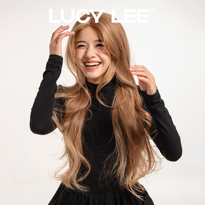 LUCY LEELUCYLEE不用修剪的假發(fā)-Fanning全精修長(cháng)卷假發(fā)頭套 金發(fā)范寧奶茶金全精修+手織 長(cháng)發(fā)