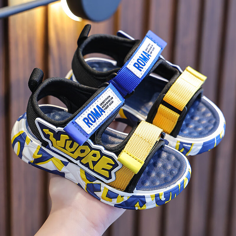 ��СӰ HELLO YING2023�¿���ͯ��Ь�ļ������ͯѧ���д�ͯ��������ɳ̲Ь��ͯЬ�� ��ɫ 24 (�ڳ�15.5CM�ʺ�2����)