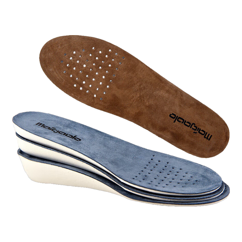 邁高樂(lè)內(nèi)增高鞋墊男士全墊吸汗防臭透氣皮鞋真高鞋墊舒適運(yùn)動(dòng)后跟2cm 米色2cm40-42碼