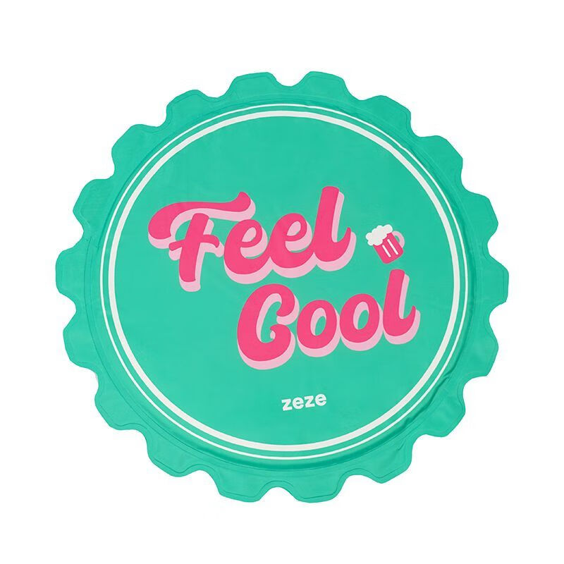 ZEZE寵物冰墊貓咪狗狗夏季降溫睡墊寵物冰窩涼席涼墊狗窩貓窩涼席 復(fù)古啤酒蓋冰墊【粉綠】【38*38 【清涼舒爽】【耐抓耐磨】【防水