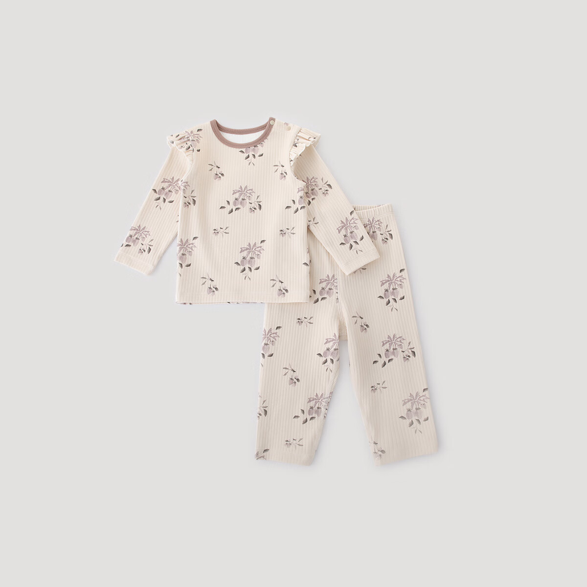 巴厘小猪女童睡衣秋季儿童家居服秋衣秋裤婴幼儿衣服春秋女宝宝内衣套装 莓莓芝芝 90