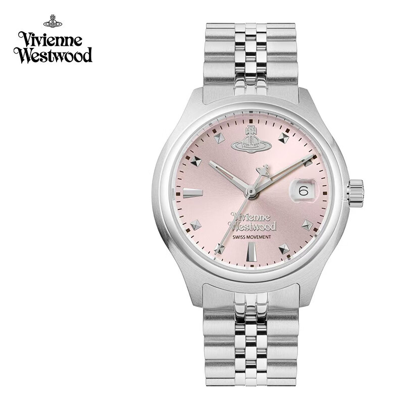 薇薇安·威斯特伍德（Vivienne Westwood）西太后手表小碎冰蓝白女士石英腕表钢带生日送女友七夕情人节礼物 碎