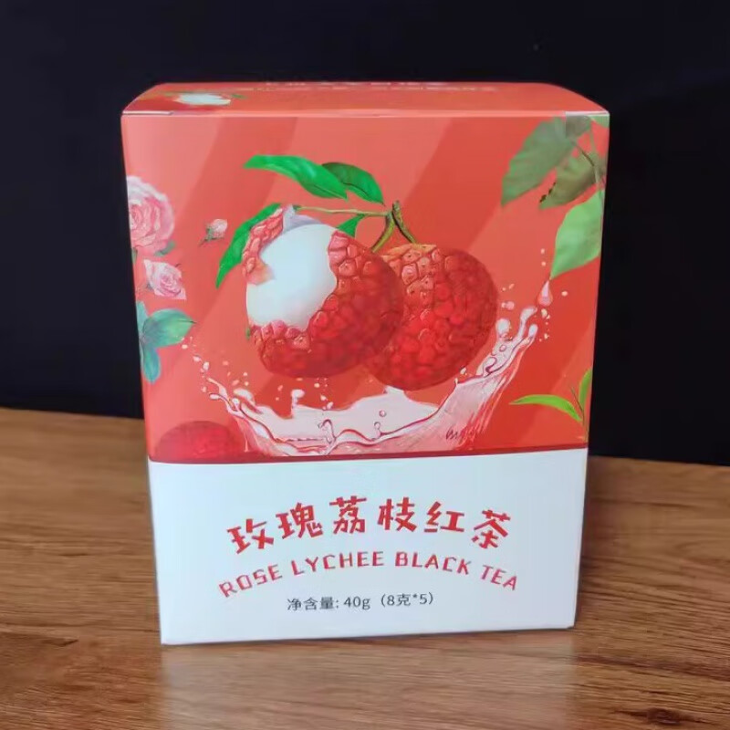 杏林草堂玫瑰荔枝紅茶茶包果茶凍干水果茶花果干平陰玫瑰花茶泡茶 玫瑰荔枝紅茶【1大盒】