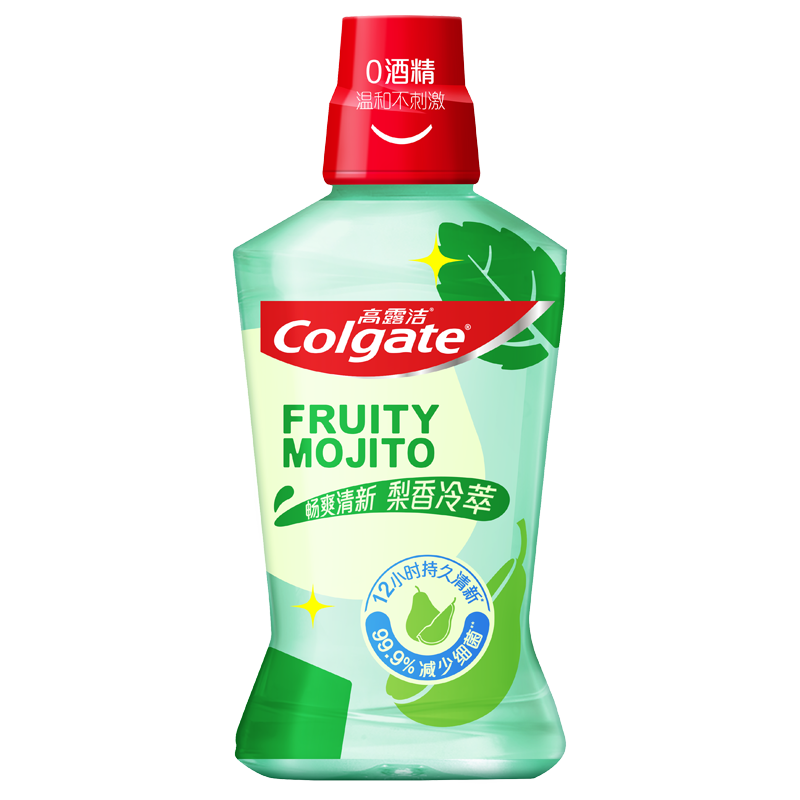 高露洁（Colgate）梨香精油漱口水500ml 含氟清新口气去口臭京东自营杀菌消炎牙结石