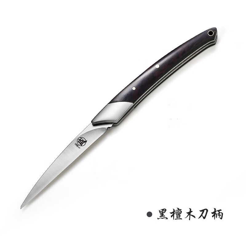三本盛日本折疊食品雕刻刀主刀水果便攜廚房廚師雕花果蔬專用 黑色