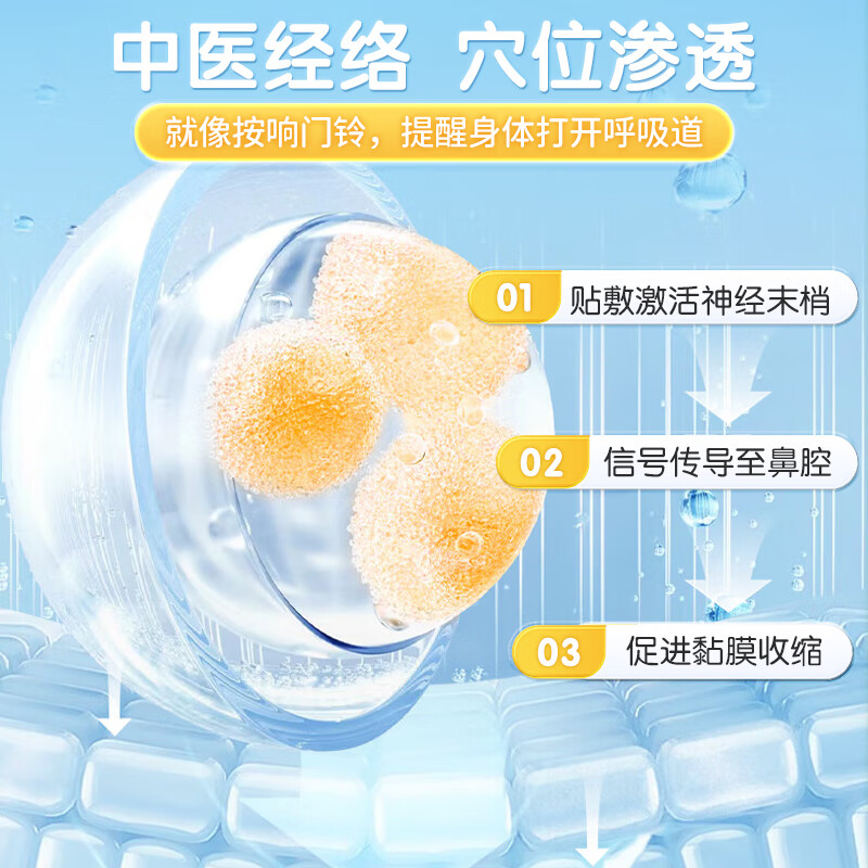 坂崎制药鼻炎贴过敏性鼻炎急慢性鼻窦炎儿童鼻塞鼻痒通鼻神器穴位磁疗贴 鼻炎专用一盒试用装【10贴 缓解鼻塞】 10贴/盒