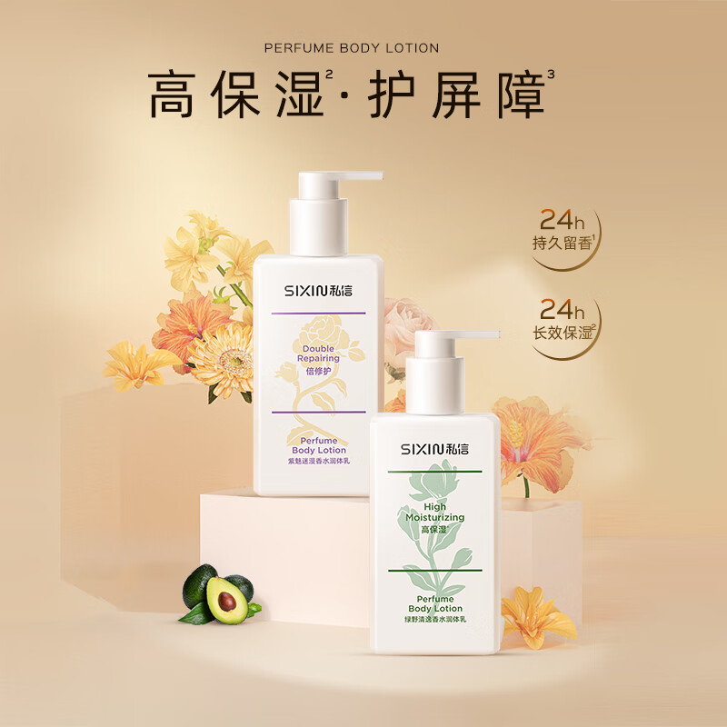 私信 香水身体乳润体乳250ml 烟酰胺24H留香香氛保湿滋润肌肤润肤露 【清甜果香】私信绿野润体乳