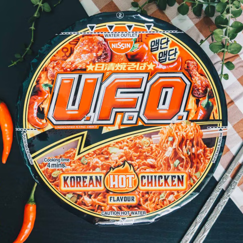 日清食品进口清真UFO韩国火鸡碗面方便面99克