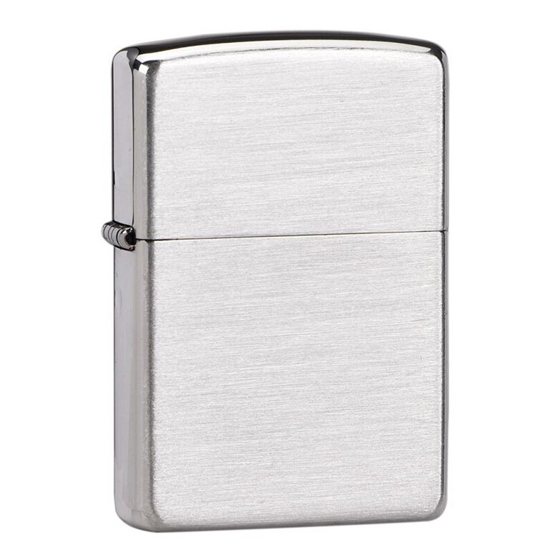 zippo之宝防风煤油打火机美国原装经典纯银拉丝13号银外壳男士礼物