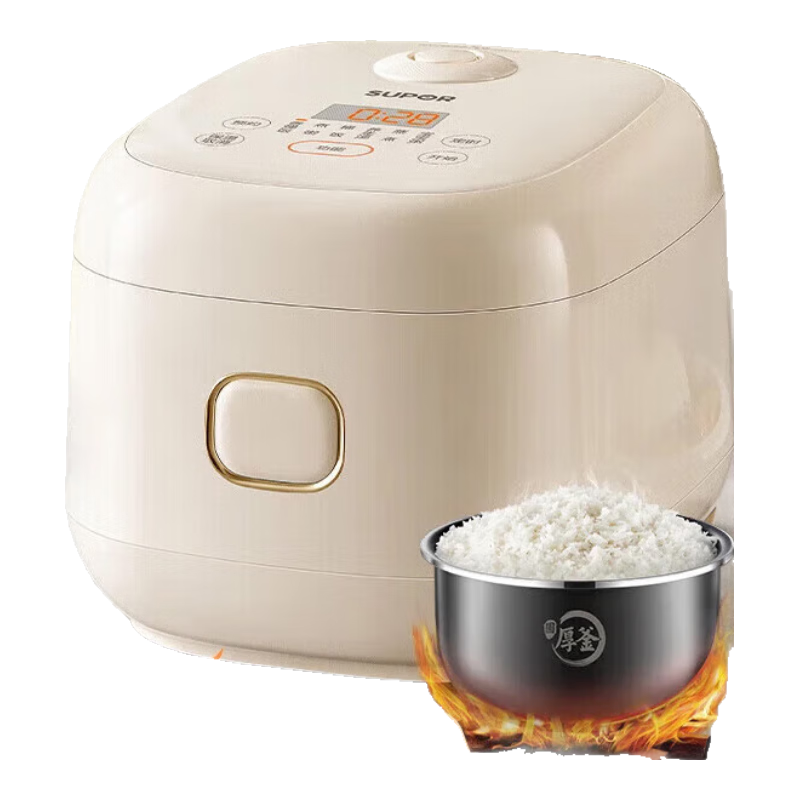 蘇泊爾（SUPOR）電飯煲迷你電飯煲2L小型家用1-2人 圓厚釜內(nèi)膽IH加熱多功能微壓智能電飯煲 2L