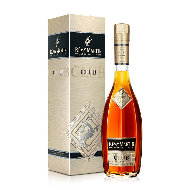 下单享赠品人头马remymartinclub优质香槟区干邑白兰地洋酒350ml法国