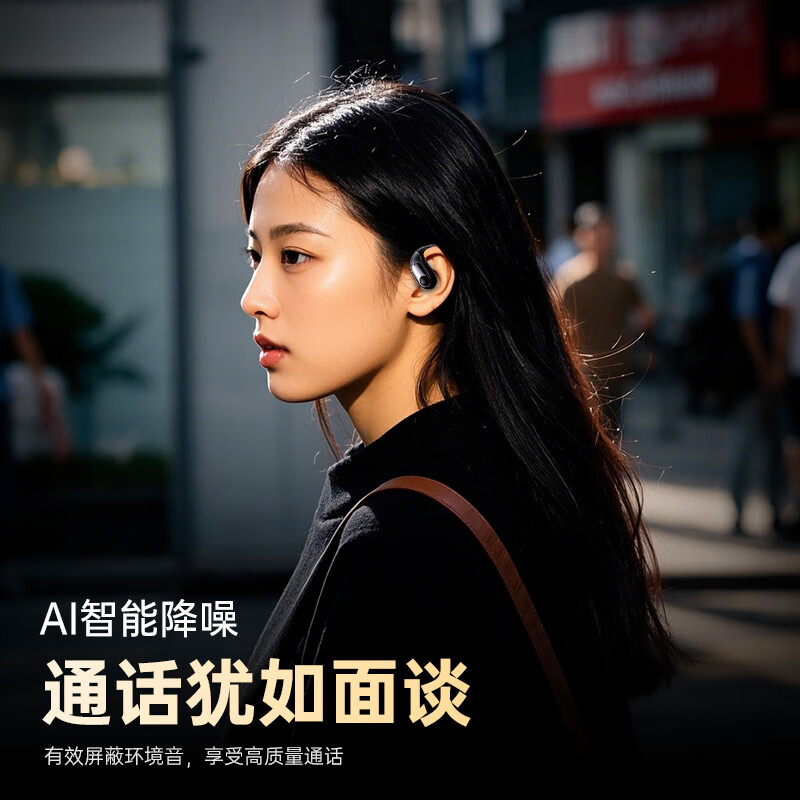 电萝卜AI无线蓝牙耳机挂耳式 实时翻译运动耳机(AI智能降噪 搭载DeepSeek-R1)适用华为小米苹果 40H续航丨HiFi音质丨实时翻译丨黑