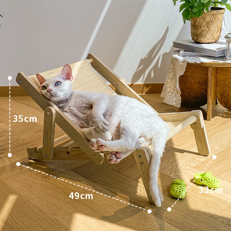 梵都寵舍貓窩四季通用藤編貓床貓咪吊床涼席寵物夏季貓?zhí)梢未筇?hào)竹席冰墊窩 竹席貓?zhí)梢?8斤適用