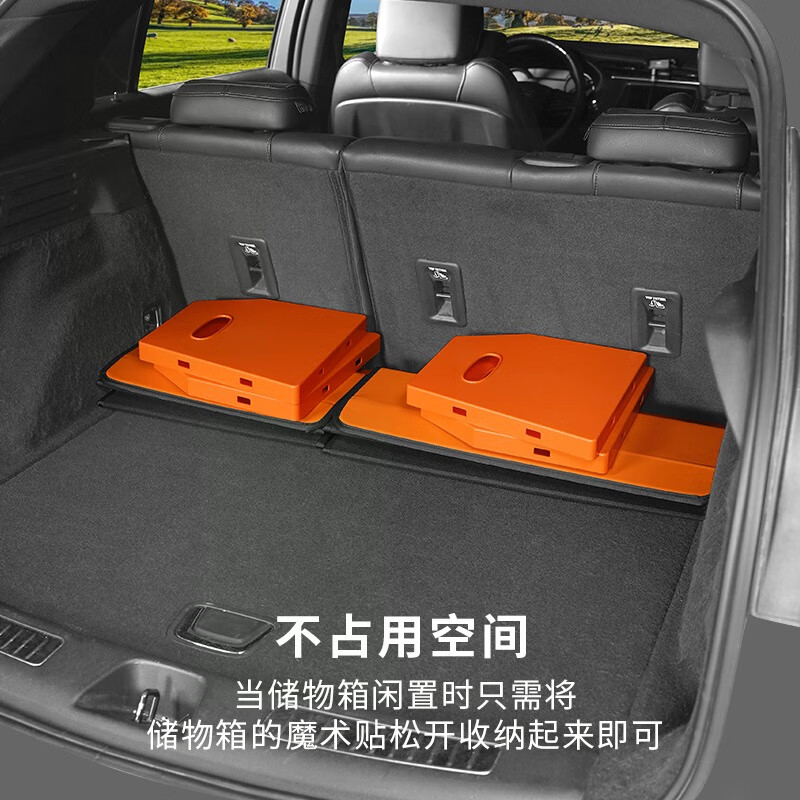 语森忆深蓝S7/SL03汽车载收纳箱后备箱专车专用折叠储物盒汽车置 深蓝-肤感皮-黑色-小号箱