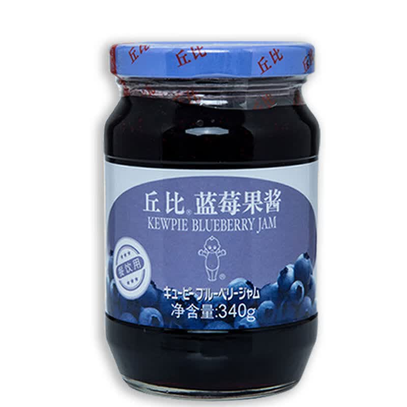 丘比蓝莓果酱340g草莓酱水果酱涂抹土司面包三明治蓝莓