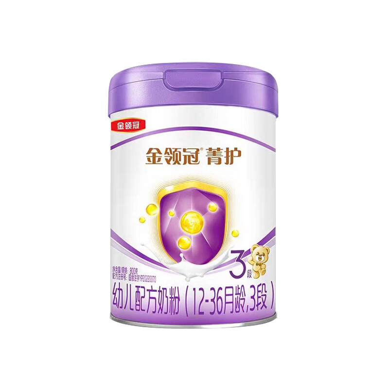 伊利金领冠菁护3段奶粉A2乳铁蛋白三段1-3岁婴幼儿配方奶粉800g*1罐 金领冠菁护3段800g